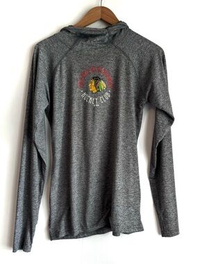 Chicago Blackhawks hockey club NHL Women's Heather Gray Hoodie with Team Crest